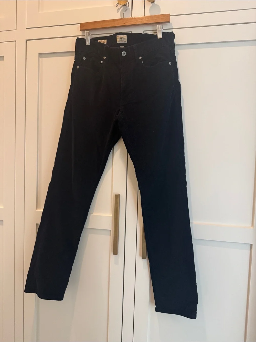 JCrew 770 Straight-fit five-pocket pant in stretch Navy corduroy